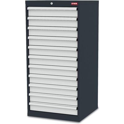 STIER Schubladenschrank mit 11 Schubladen BxTxH 600x575x1220 mm (904154) STIER Schubladenschrank mit 11 Schubladen BxTxH 600x575x1220 mm (904154)