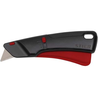 STIER Sicherheits-Cuttermesser Premium mit 10 Ersatz-Klingen, automatischem Klingeneinzug (906286) STIER Sicherheits-Cuttermesser Premium mit 10 Ersatz-Klingen, automatischem Klingeneinzug (906286)