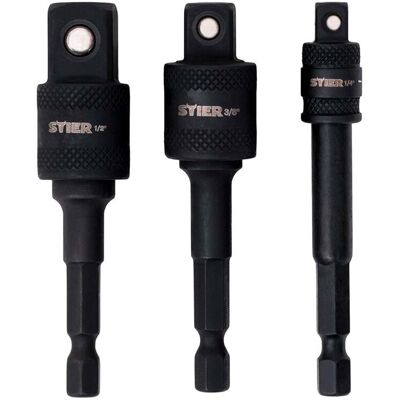 STIER Stecknuss-Adapter-Satz 1/4" + 3/8" + 1/2" (902513) STIER Stecknuss-Adapter-Satz 1/4" + 3/8" + 1/2" (902513)