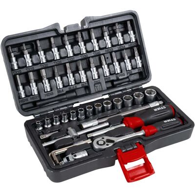 STIER Steckschlüssel-Satz 1/4" 48-teilig (903426) STIER Steckschlüssel-Satz 1/4" 48-teilig (903426)
