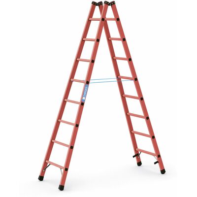 ZARGES Kst-Sprossen-Stehleiter 2x8 Sprossen (41257) ZARGES Kst-Sprossen-Stehleiter 2x8 Sprossen (41257)