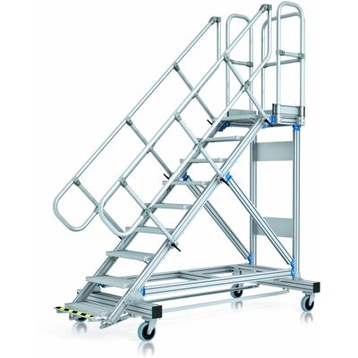 ZARGES Plattformtreppe Ergo Stop 45° 16 Stufen, 800 mm breit, Höhe 3.65 m (40255046) ZARGES Plattformtreppe Ergo Stop 45° 16 Stufen, 800 mm breit, Höhe 3.65 m (40255046)