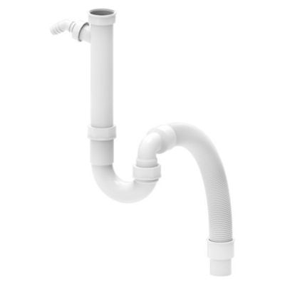 KIRCHHOFF KS Flex-Spültisch- Röhrensiphon, Weiß, 1 1/2"IG x DN 40/50 mm, mit 3/4 (98836548) KIRCHHOFF KS Flex-Spültisch- Röhrensiphon, Weiß, 1 1/2"IG x DN 40/50 mm, mit 3/4 (98836548)