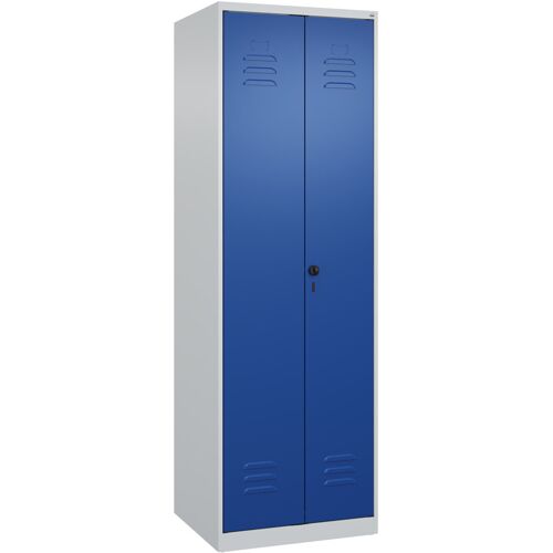 C + P Möbelsysteme C+P Wäsche-/Garderobenspind Classic PLUS, 2 Abteile, 1850x600x500mm, 7035/5010 Verschluss Sicherheits-Drehriegel Front RAL 5010 Enzianblau ; C + P Möb (080600-20 S10003)