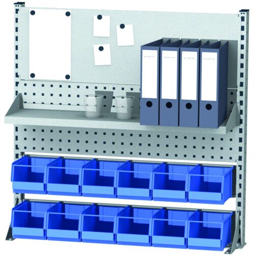 STIER Multiwandaufbau BxH 1000x950 mm 1 Magnetwand 1 Fachboden (903976)