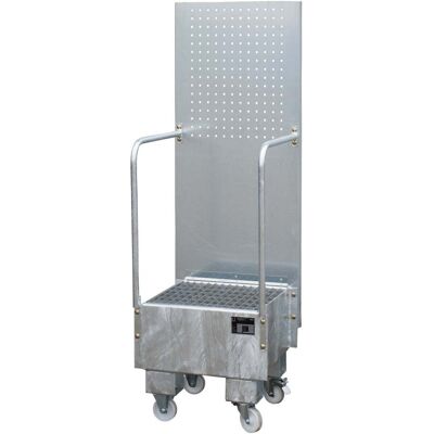 Eurokraft Pro Mobiler Fassungstrichter - 60L, Verzinkter Stahl Eurokraft Pro Mobiler Fassungstrichter - 60L, Verzinkter Stahl