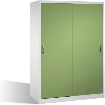CP Stahlschrank - 2169-00 S10098 - Lichtgrau, Rot-Resedagrün - 160x60x195cm CP Stahlschrank - 2169-00 S10098 - Lichtgrau, Rot-Resedagrün - 160x60x195cm