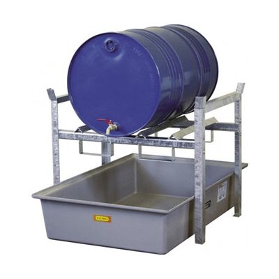 CEMO Fassregal Typ 400 + Fassauflage 2 x 200 l Fass + GFK-Auffangwanne 220 l (7663) CEMO Fassregal Typ 400 + Fassauflage 2 x 200 l Fass + GFK-Auffangwanne 220 l (7663)