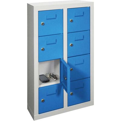 Pavoy Kleinfach-Hängeschrank, 2 x 4 Fächer, Korpus Lichtgrau/ Front Lichtblau (21228-046-004-735512) Pavoy Kleinfach-Hängeschrank, 2 x 4 Fächer, Korpus Lichtgrau/ Front Lichtblau (21228-046-004-735512)
