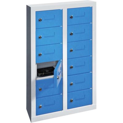 Pavoy Kleinfach-Hängeschrank, 2 x 6 Fächer, Korpus Lichtgrau/ Front Lichtblau (21228-046-006-735512) Pavoy Kleinfach-Hängeschrank, 2 x 6 Fächer, Korpus Lichtgrau/ Front Lichtblau (21228-046-006-735512)