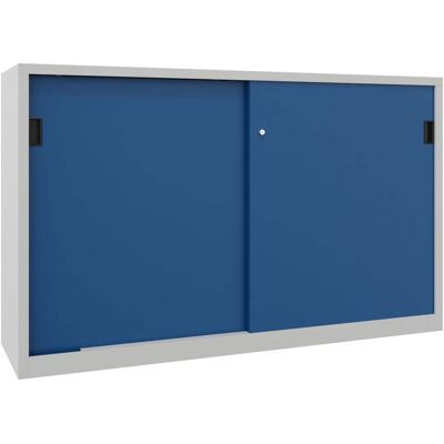 Pavoy Schiebetürenschrank, 1200x2000x400 mm, 4 Böden verzinkt, RAL 7035/5010 (30301-200-400-735510) Pavoy Schiebetürenschrank, 1200x2000x400 mm, 4 Böden verzinkt, RAL 7035/5010 (30301-200-400-735510)