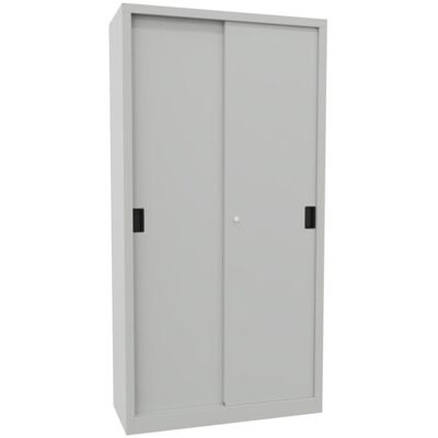 Pavoy Schiebetürenschrank, 1950x1000x400 mm, 4 Böden verzinkt, RAL 7035 (30302-100-400-735) Pavoy Schiebetürenschrank, 1950x1000x400 mm, 4 Böden verzinkt, RAL 7035 (30302-100-400-735)