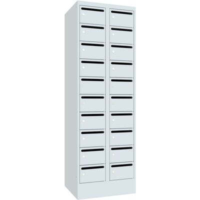 Pavoy Schließfachschrank, 2 x 10 Fächer, Korpus / Front Lichtgrau (61265-203-441-735) Pavoy Schließfachschrank, 2 x 10 Fächer, Korpus / Front Lichtgrau (61265-203-441-735)
