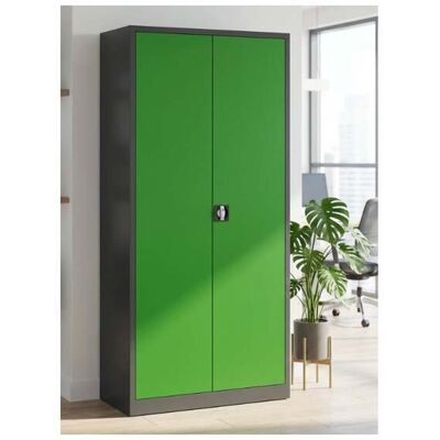 STIER Universalschrank mit 4 Fachböden 1950 x 920 x 420 mm, Anthrazitgrau, Grün (907570) STIER Universalschrank mit 4 Fachböden 1950 x 920 x 420 mm, Anthrazitgrau, Grün (907570)