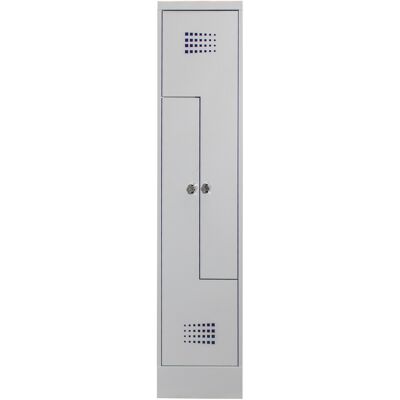 STIER Z-Garderobenspind Premium mit Sockel 2 Abteile Drehriegel lichtgrau (906490) STIER Z-Garderobenspind Premium mit Sockel 2 Abteile Drehriegel lichtgrau (906490)