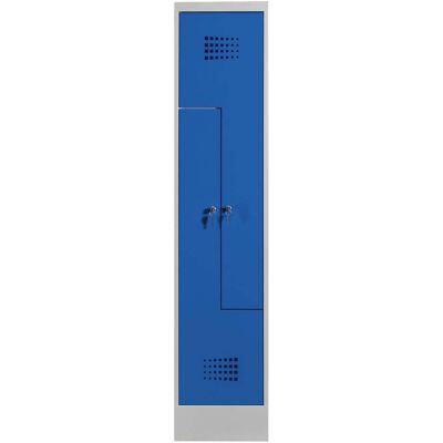 STIER Z-Garderobenspind Premium mit Sockel 2 Abteile Zylinderschloss lichtgrau/enzianblau (906114) STIER Z-Garderobenspind Premium mit Sockel 2 Abteile Zylinderschloss lichtgrau/enzianblau (906114)