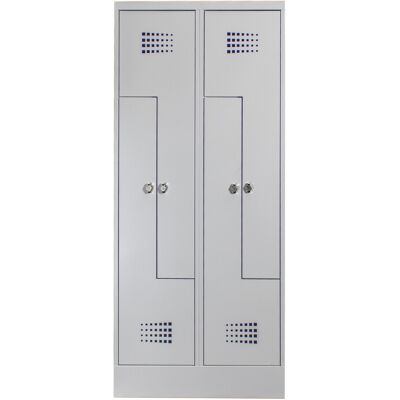 STIER Z-Garderobenspind Premium mit Sockel 4 Abteile Drehriegel lichtgrau (906491) STIER Z-Garderobenspind Premium mit Sockel 4 Abteile Drehriegel lichtgrau (906491)