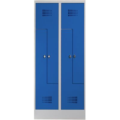STIER Z-Garderobenspind Premium mit Sockel 4 Abteile Drehriegel lichtgrau/enzianblau (906118) STIER Z-Garderobenspind Premium mit Sockel 4 Abteile Drehriegel lichtgrau/enzianblau (906118)