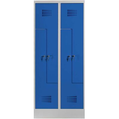 STIER Z-Garderobenspind Premium mit Sockel 4 Abteile Zylinderschloss lichtgrau/enzianblau (906115) STIER Z-Garderobenspind Premium mit Sockel 4 Abteile Zylinderschloss lichtgrau/enzianblau (906115)