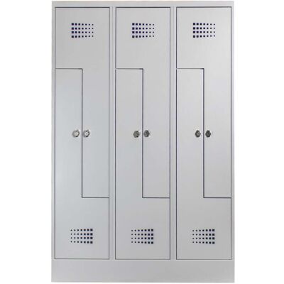 STIER Z-Garderobenspind Premium mit Sockel 6 Abteile Drehriegel lichtgrau (906492) STIER Z-Garderobenspind Premium mit Sockel 6 Abteile Drehriegel lichtgrau (906492)