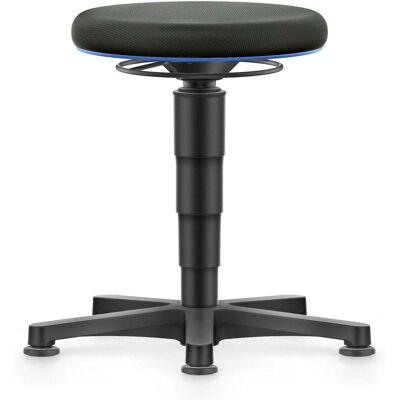 bimos Allround Hocker mit Gleiter, Stoff schwarz, Sitzhöhe 450-650 mm, Farbring blau (9460-6801-3277) bimos Allround Hocker mit Gleiter, Stoff schwarz, Sitzhöhe 450-650 mm, Farbring blau (9460-6801-3277)
