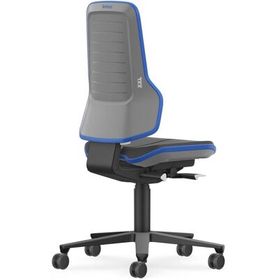 Bimos Stuhl Neon XXL 180 kg Rollen Skintec Flexband blau Sitz 470-640 mm (9575-4000-3277) Bimos Stuhl Neon XXL 180 kg Rollen Skintec Flexband blau Sitz 470-640 mm (9575-4000-3277)