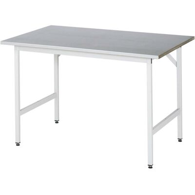 RAU Höhenverstellbarer Arbeitstisch - 800-850mm, 1250x800mm, Stahl, Hellgrau RAU Höhenverstellbarer Arbeitstisch - 800-850mm, 1250x800mm, Stahl, Hellgrau