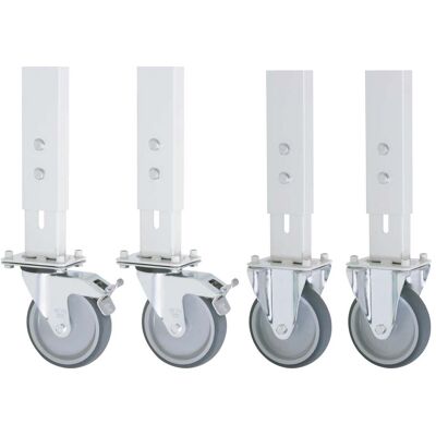 Rau Rollensatz für Arbeitstisch Tom GT, 2 Bock- und 2 Lenkrollen (09-RS125MPHV-2LF-2B) Rau Rollensatz für Arbeitstisch Tom GT, 2 Bock- und 2 Lenkrollen (09-RS125MPHV-2LF-2B)