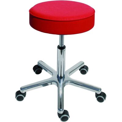 STIER Drehhocker mit Rollen Sitzhöhe 540-720mm Kunstleder gepolstert Rot (904908) STIER Drehhocker mit Rollen Sitzhöhe 540-720mm Kunstleder gepolstert Rot (904908)