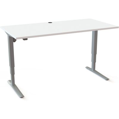 STIER Elektrisch höhenverstellbarer Schreibtisch 501-43 160 x 80cm Weiß/Silber 65-125cm (907770) STIER Elektrisch höhenverstellbarer Schreibtisch 501-43 160 x 80cm Weiß/Silber 65-125cm (907770)