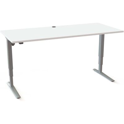 STIER Elektrisch höhenverstellbarer Schreibtisch 501-43 180 x 80cm Weiß/Silber 65-125cm (907774) STIER Elektrisch höhenverstellbarer Schreibtisch 501-43 180 x 80cm Weiß/Silber 65-125cm (907774)
