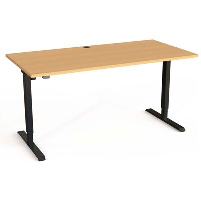 STIER Schreibtisch 501-20 elektrisch höhenverstellbar 160 x 80 cm Buche Schwarz (907739) STIER Schreibtisch 501-20 elektrisch höhenverstellbar 160 x 80 cm Buche Schwarz (907739)