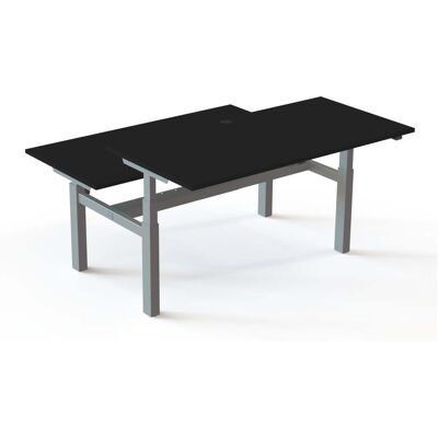 STIER Team-Schreibtisch 501-88 elektrisch höhenverstellbar 160 x 80 cm schwarz melaminierte Oberfläche 65-125 cm (907776) STIER Team-Schreibtisch 501-88 elektrisch höhenverstellbar 160 x 80 cm schwarz melaminierte Oberfläche 65-125 cm (907776)