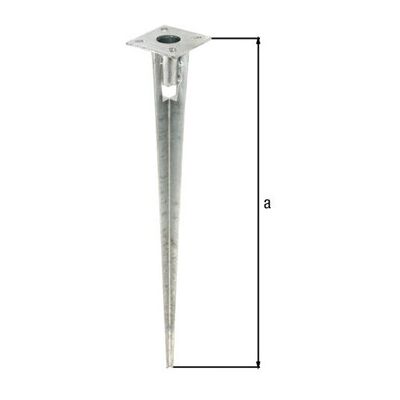 GAH Alberts Einschlagbodenhülse, fvz 38X 750 mm (658670) GAH Alberts Einschlagbodenhülse, fvz 38X 750 mm (658670)