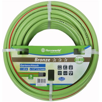 Floraworld Gartenwasserschlauch - 20 mm 3/4 Zoll 50 m Bronze Floraworld Gartenwasserschlauch - 20 mm 3/4 Zoll 50 m Bronze