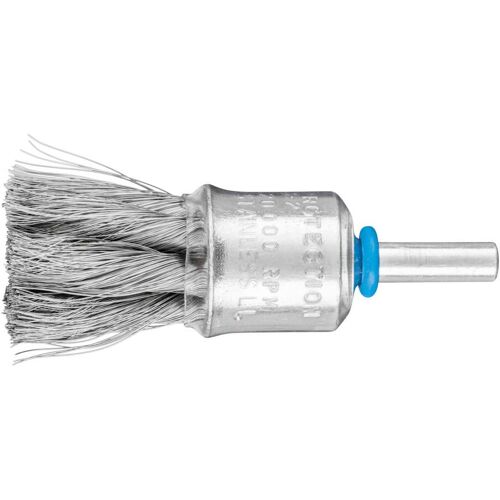 PFERD TOOLS Pinselbürste mit Kunststoffschutz gezopft PBG Ø19 mm Schaft-Ø6 mm Edelstahl-Draht-Ø0,15 (43207011)