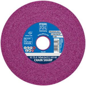 PFERD TOOLS CHAIN SHARP Schleifscheibe CS-G Ø 145x6,0mm Bohrung-Ø 22,2 mm A60 zum Schärfen von Sägeketten (33100003) PFERD TOOLS CHAIN SHARP Schleifscheibe CS-G Ø 145x6,0mm Bohrung-Ø 22,2 mm A60 zum Schärfen von Sägeketten (33100003)