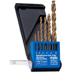 PFERD TOOLS Spiralbohrer-Set 6-tlg. INOX HSSE N DIN 338 für zähe und harte Werkstoffe (25298004) PFERD TOOLS Spiralbohrer-Set 6-tlg. INOX HSSE N DIN 338 für zähe und harte Werkstoffe (25298004)