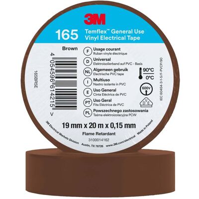 3M Marrone PVC Elektrikband - Elektrisches Isolierband - Marrone - 3M 3M Marrone PVC Elektrikband - Elektrisches Isolierband - Marrone - 3M