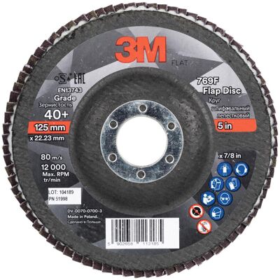 3M Schleifscheibe 769F - Keramikschliff - 125mm - 60 Körnung 3M Schleifscheibe 769F - Keramikschliff - 125mm - 60 Körnung