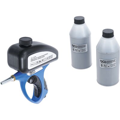 BGS Druckluft-Sandstrahlpistole inkl. Zubehör 3-tlg. Mit aufgesetztem Strahlsandbehälter aus Kunststoff (ABS) mit Kapazität 510 ml ; BGS technic (70056) BGS Druckluft-Sandstrahlpistole inkl. Zubehör 3-tlg. Mit aufgesetztem Strahlsandbehälter aus Kunststoff (ABS) mit Kapazität 510 ml ; BGS technic (70056)