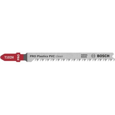 Bosch Sägeblatt PRO Plastics PVC clean T102H - Stichsägeblätter Bosch Sägeblatt PRO Plastics PVC clean T102H - Stichsägeblätter