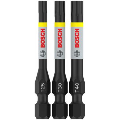 Bosch PRO T Impact Bit Set, T25, T30, T40, 55 mm, 3-tlg (2608521U55) Bosch PRO T Impact Bit Set, T25, T30, T40, 55 mm, 3-tlg (2608521U55)