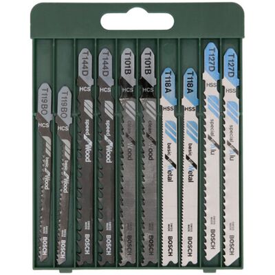 Bosch Modell 2609256746 Elektrowerkzeug-Zubehör - 10-teiliges Sägeblätter-Set Bosch Modell 2609256746 Elektrowerkzeug-Zubehör - 10-teiliges Sägeblätter-Set