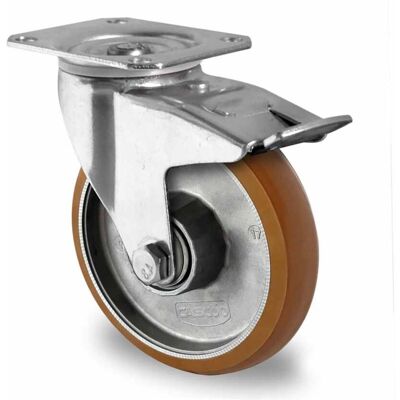 CASCOO Lenkrolle mit Totalfeststeller ø 125 mm Serie AAB5 Doppelkugellager (TPP37W0125AAB5D39) CASCOO Lenkrolle mit Totalfeststeller ø 125 mm Serie AAB5 Doppelkugellager (TPP37W0125AAB5D39)