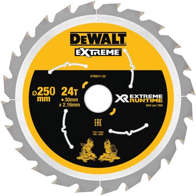 DEWALT Kreissägeblatt stationär 250/30 mm 24WZ/FZ DT99571-QZ) DEWALT Kreissägeblatt stationär 250/30 mm 24WZ/FZ DT99571-QZ)