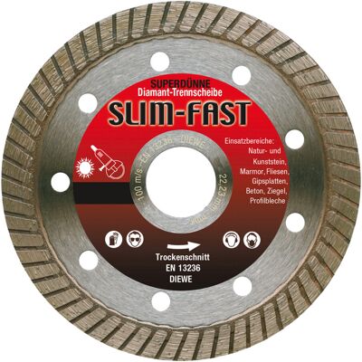 Diewe Diamant-Trennscheibe SlimFast 115 x 1,2 mm - Diamant-Trennscheibe Diewe Diamant-Trennscheibe SlimFast 115 x 1,2 mm - Diamant-Trennscheibe