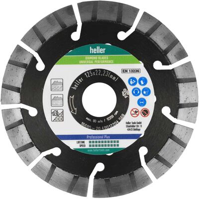 Heller Tools 29923 Diamantskæreskive - Durchmesser 115 mm, Bohrung 22.23 mm, Beton & Stein Heller Tools 29923 Diamantskæreskive - Durchmesser 115 mm, Bohrung 22.23 mm, Beton & Stein