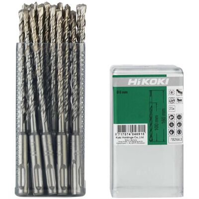 HiKOKI HM-Hammerbohrer SDS-Plus 25 6 x 100/160 mm 2-Schneider (782663) HiKOKI HM-Hammerbohrer SDS-Plus 25 6 x 100/160 mm 2-Schneider (782663)