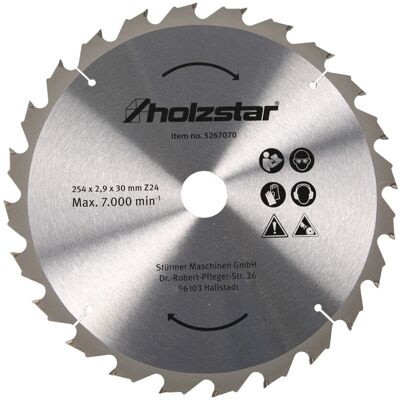 holzstar Sägeblatt 254 x 30 x 2,9 mm Z24 (5267070) holzstar Sägeblatt 254 x 30 x 2,9 mm Z24 (5267070)